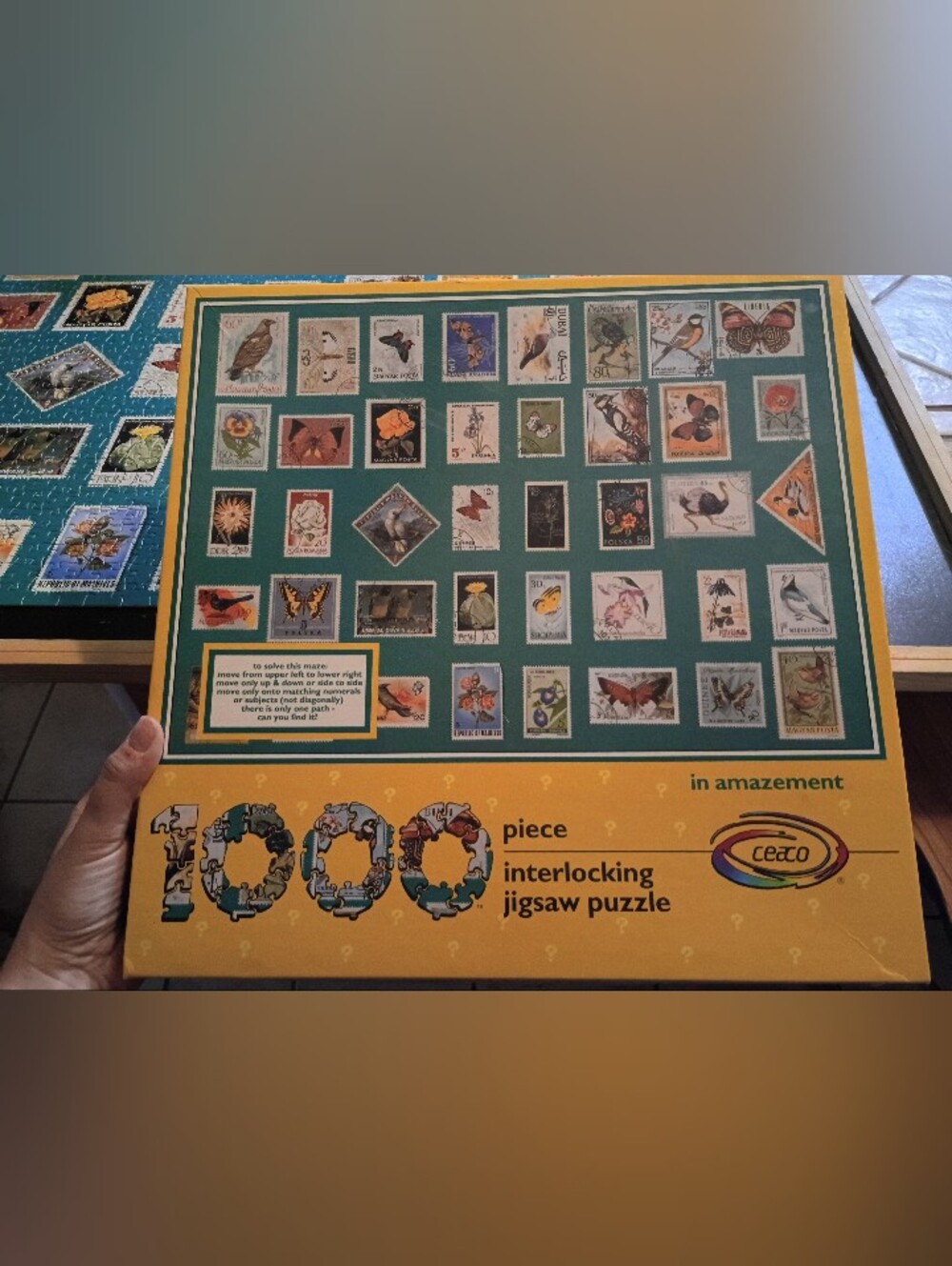 Vintage 1000 Pc Jigsaw Puzzle Maze *Incomplete*